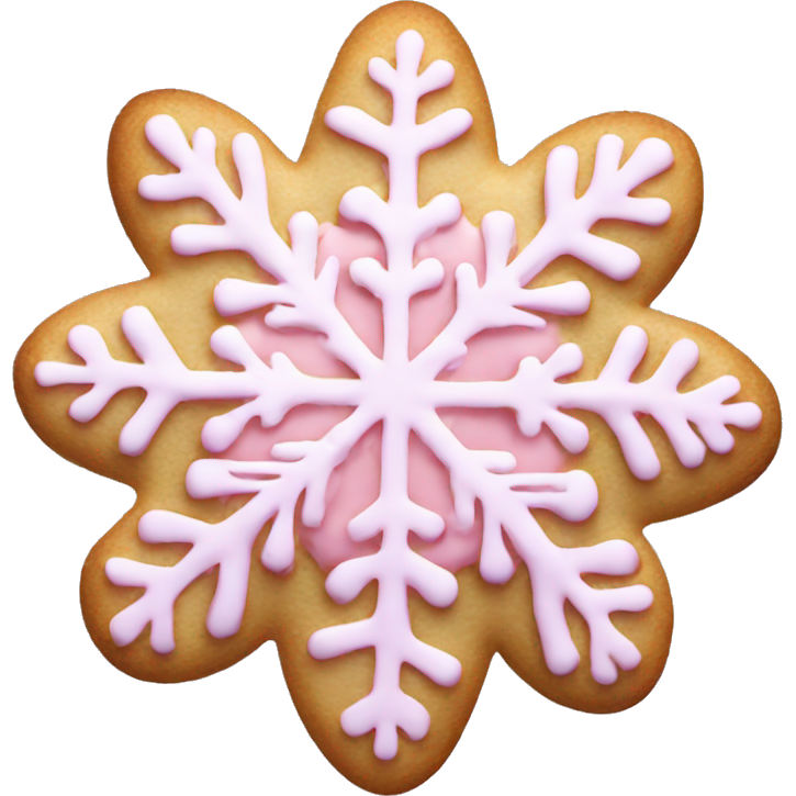 Pale pink snowflake cookie