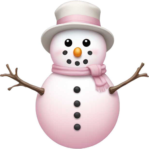 Pale pink snowman