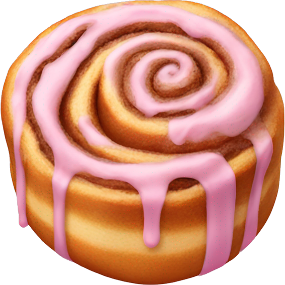 Pink cinnamon roll