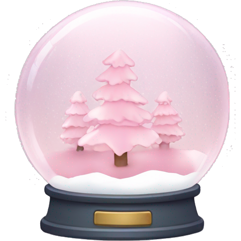 Pastel pink snow globe