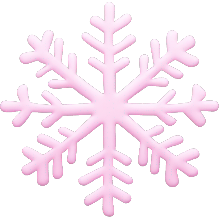 Pastel pink snowflake