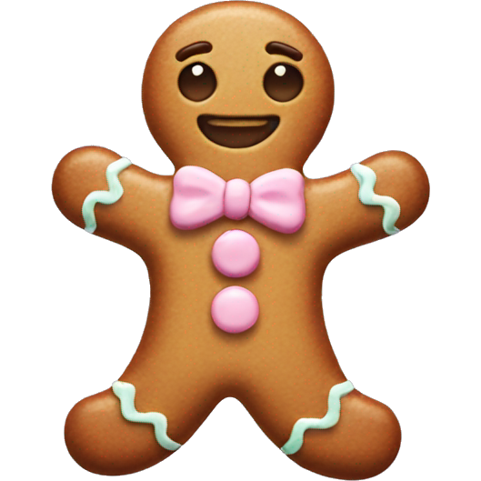 Cute pastel gingerbread man