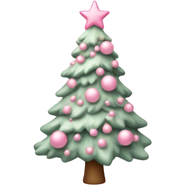 Pastel pink christmas tree