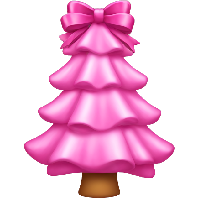 Pink Christmas tree with bows