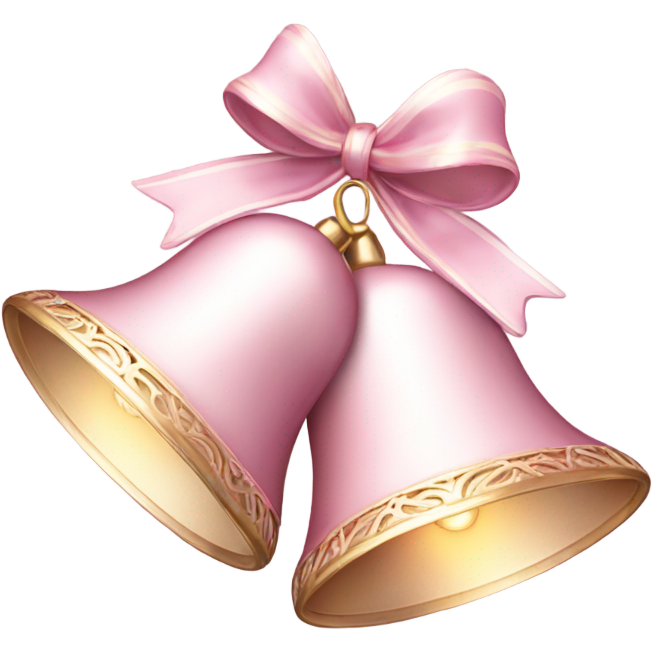 Light pink Christmas bells