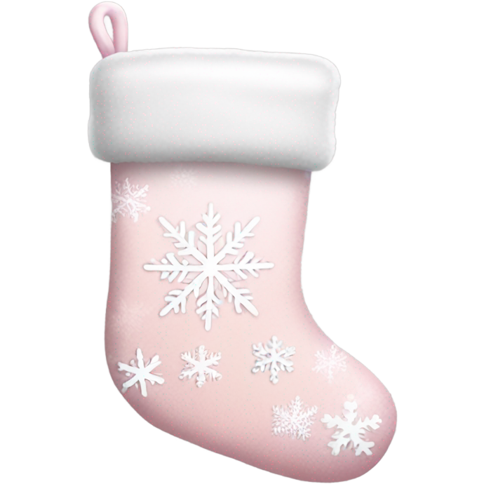 Light pink Christmas stocking