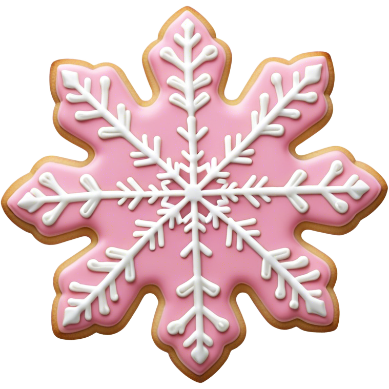 Light pink snowflake cookie
