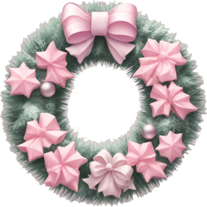Pastel pink Christmas wreath