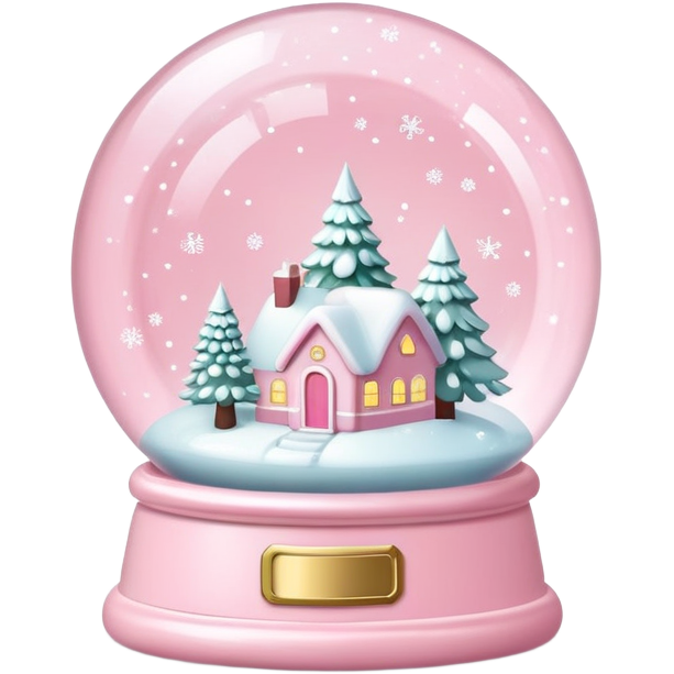 Pastel pink snow globe