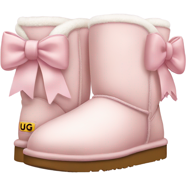 Uggs with pale pink bows