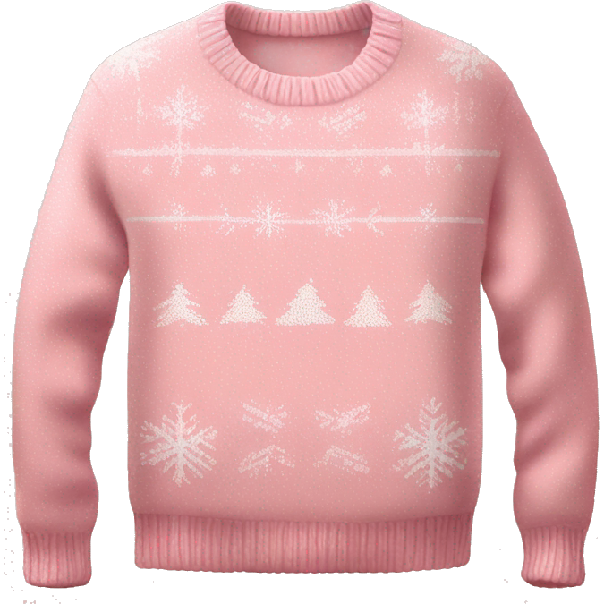 Light pink realistic christmas sweater