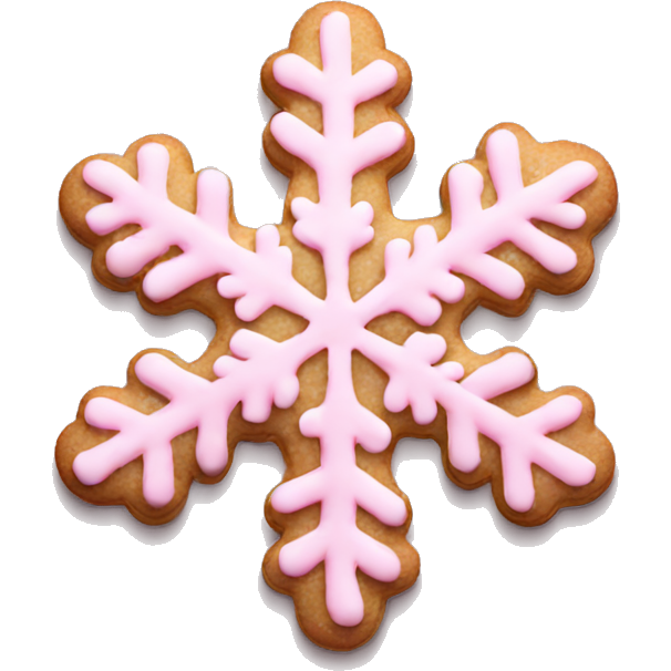 Light pink snowflake cookie