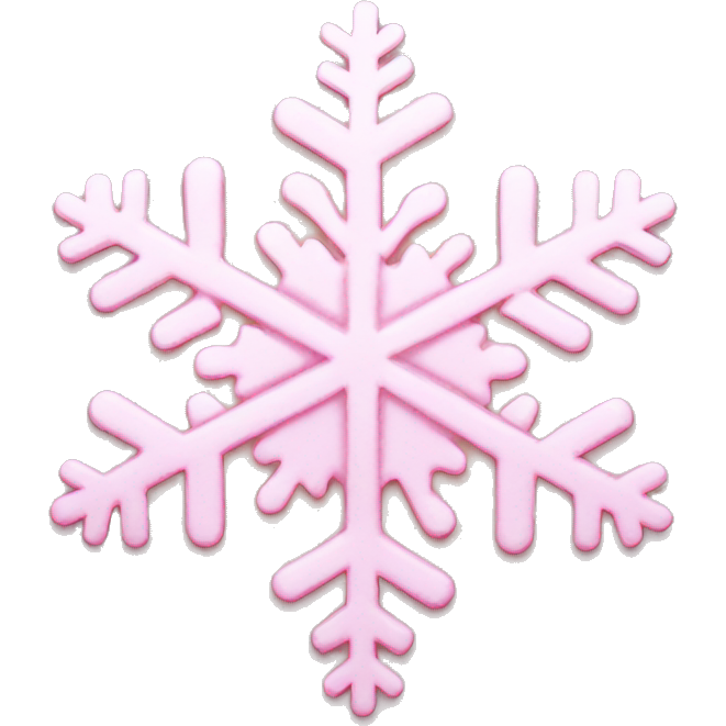 Pastel pink snowflake