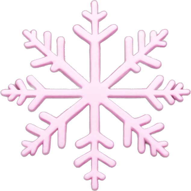Pastel pink snowflake