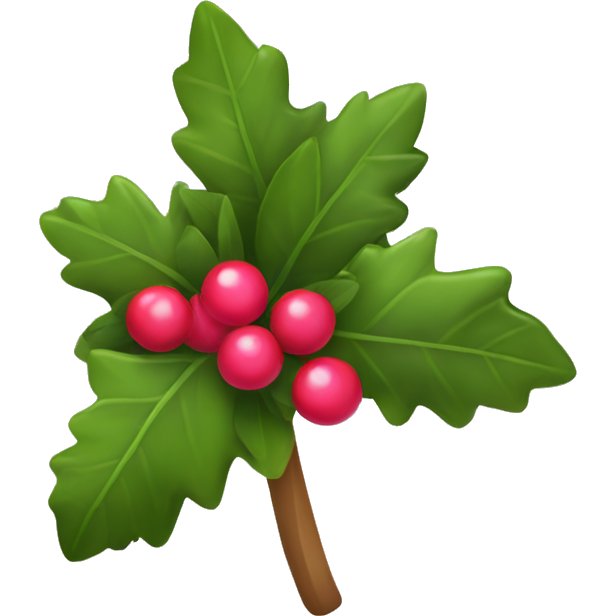 Red berry mistletoe with pink bow