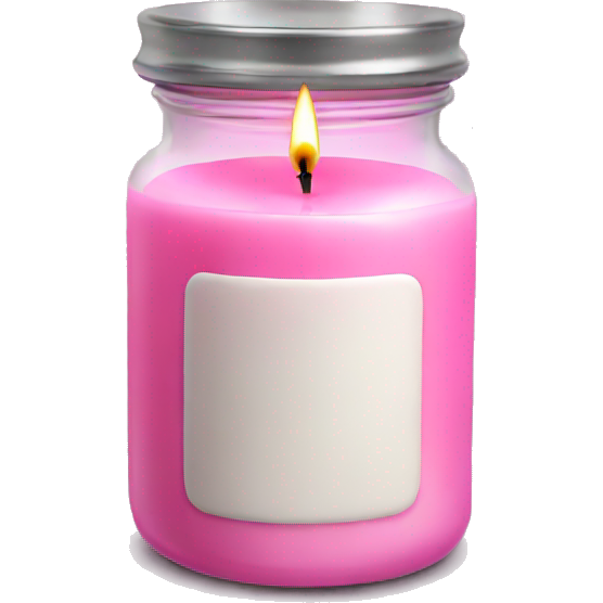 Aesthetic pink candle in jar