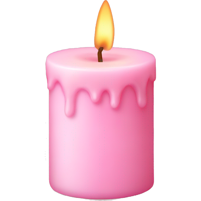 Baby pink candle