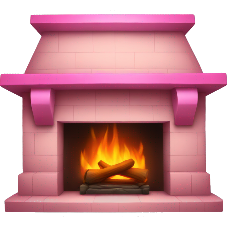 Fireplace with pink fire