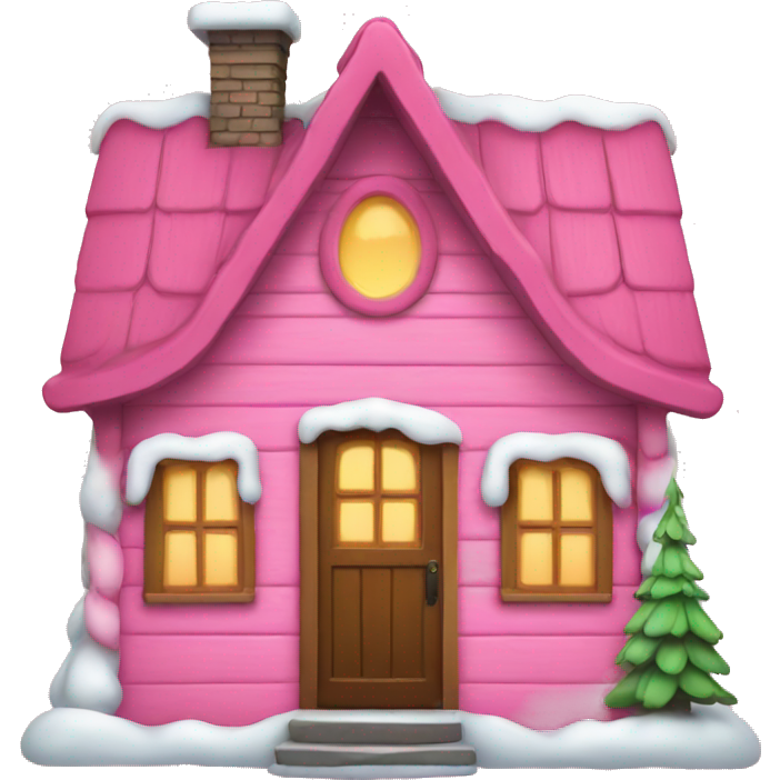 Pink christmas cabin