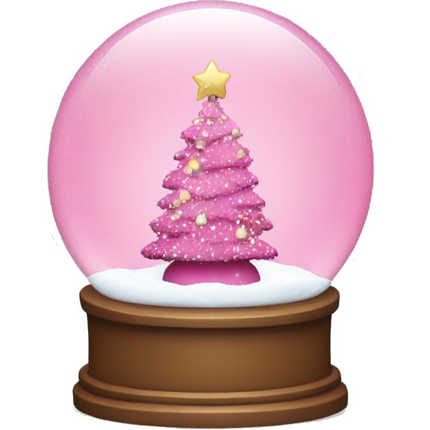 Pink Christmas snow globe