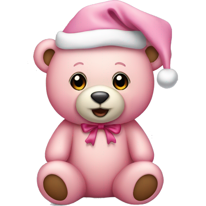 Pink Christmas teddy bear