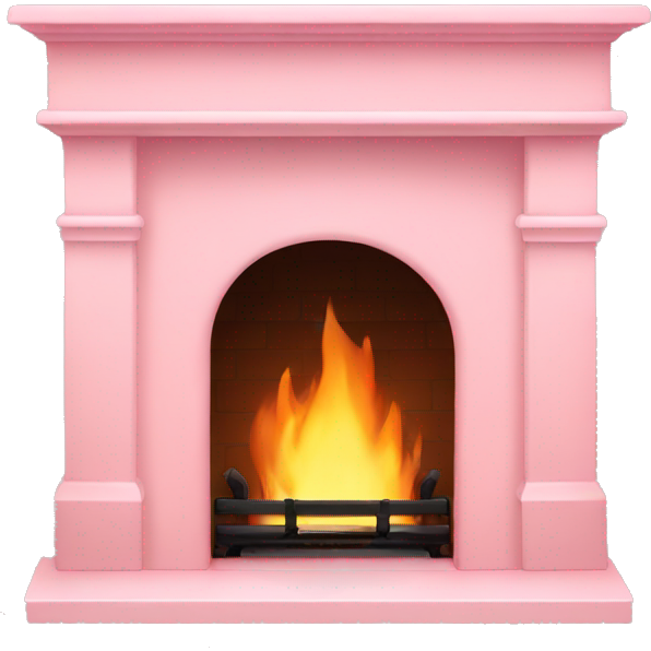 Light pink fireplace
