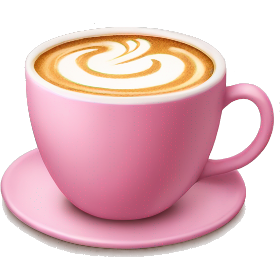 Pink latte art coffee