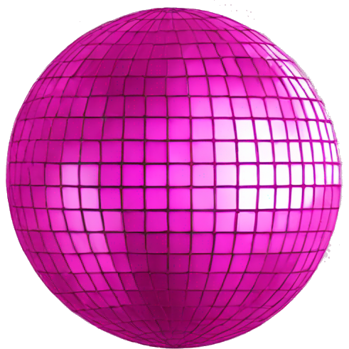 Pink disco ball