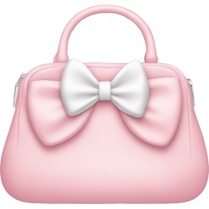 Soft pink purse with white bow