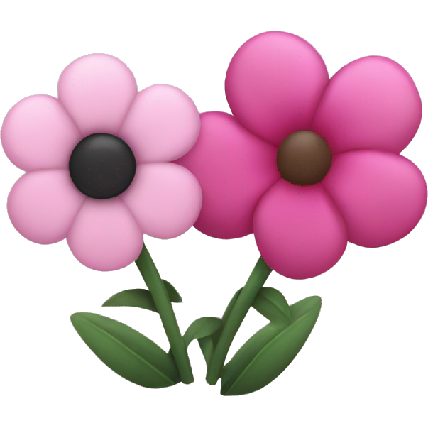 Light pink and dark pink flowers
