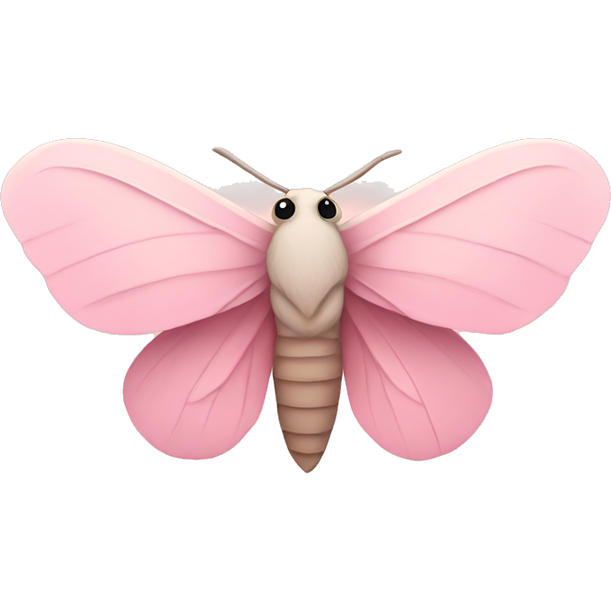 Moth in pink pastel color