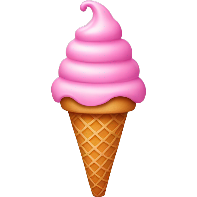 Pink ice cream cone