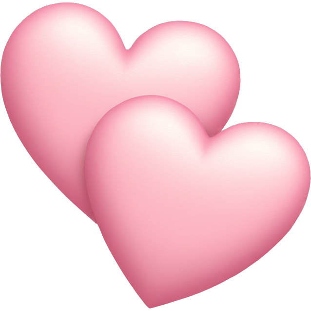 Two pastel pink hearts