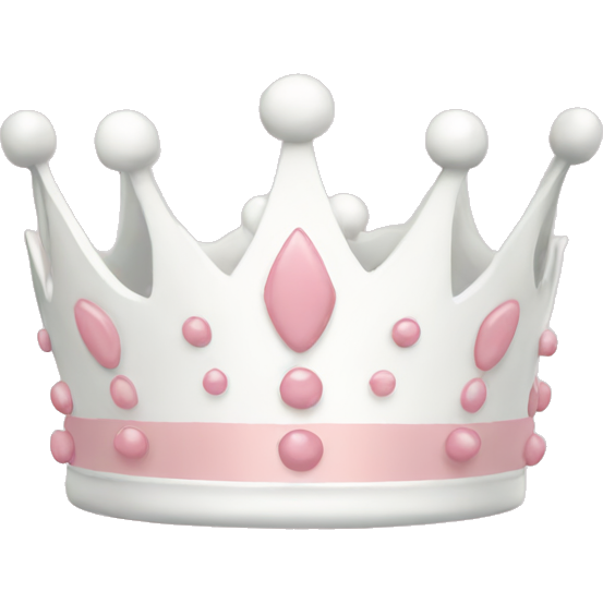 White and pastel pink crown