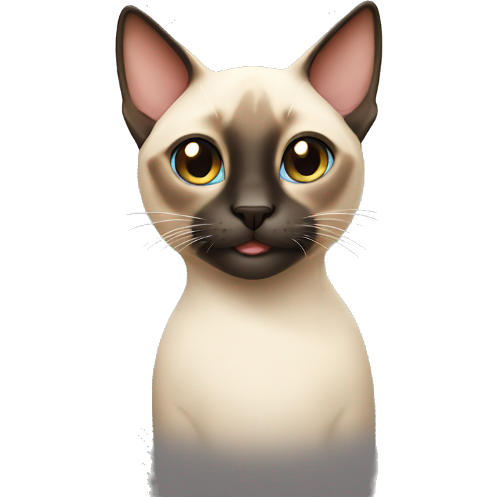 Smiling siamese cat