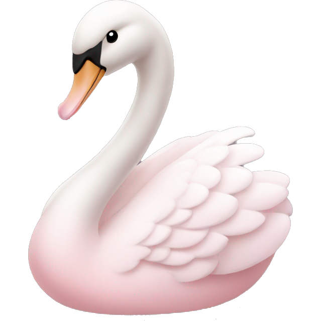 Pastel pink swan