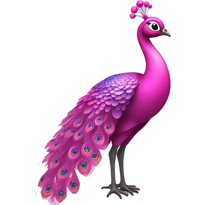 Pink peacock with sparkles around it