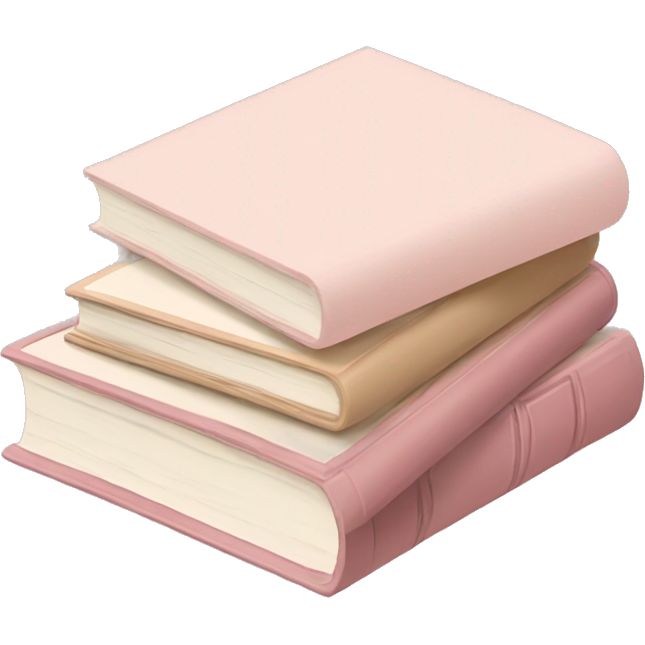Aesthetic book stack beige and light pink