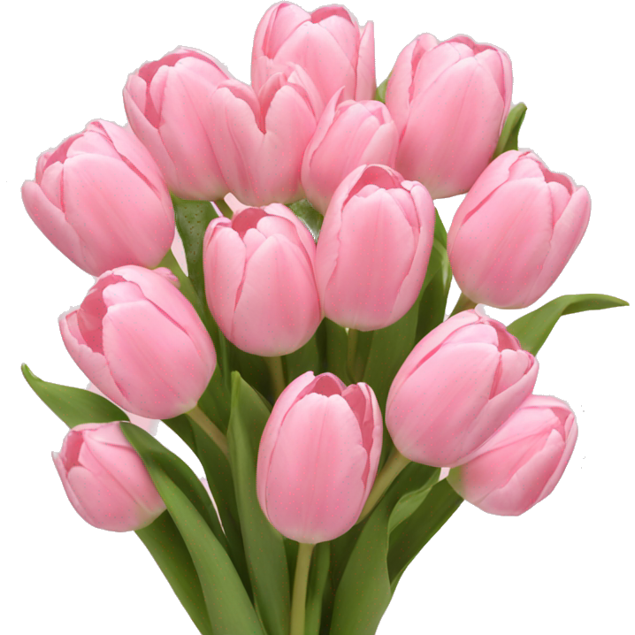 Baby pink tulips bouquet