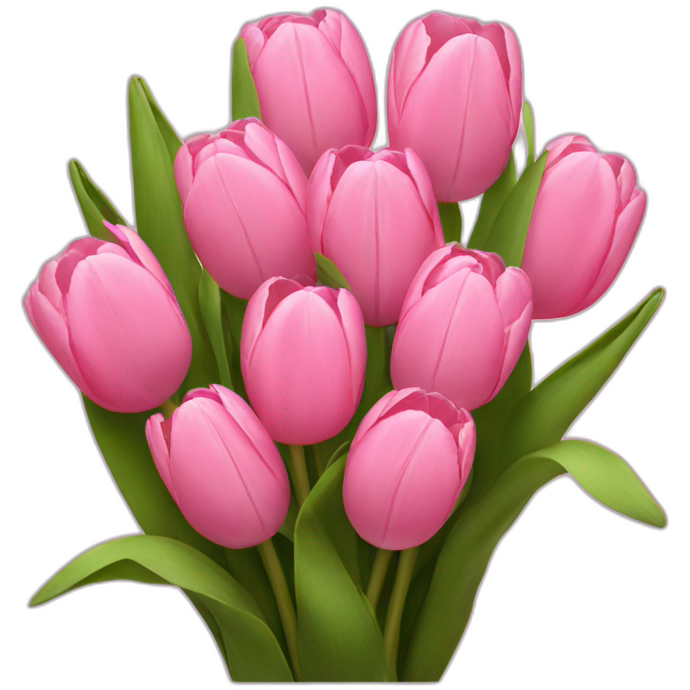 Bouquet of pink tulips