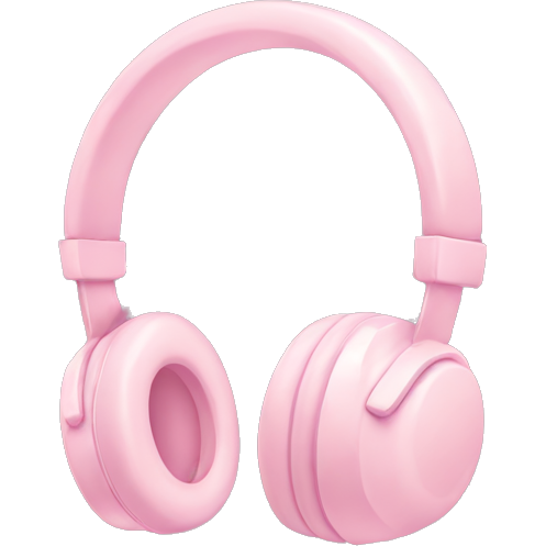 Pastel pink headphone