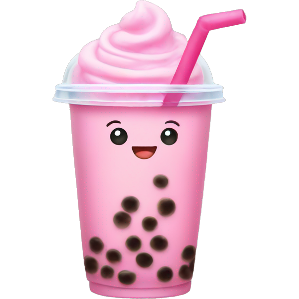 Pink bubble tea