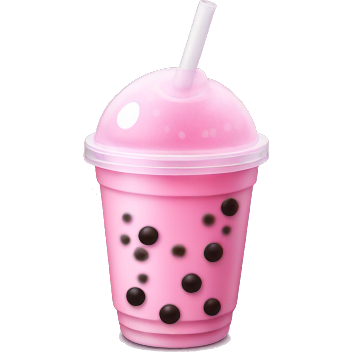 Pink bubble tea