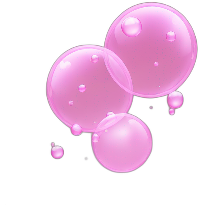 Pink soap bubbles