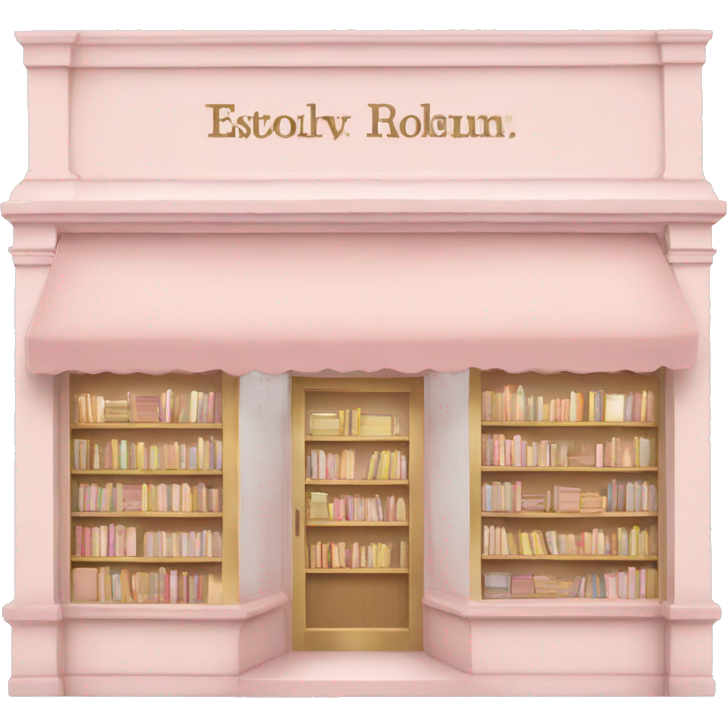 Light pink and beige aesthetic Bookshop