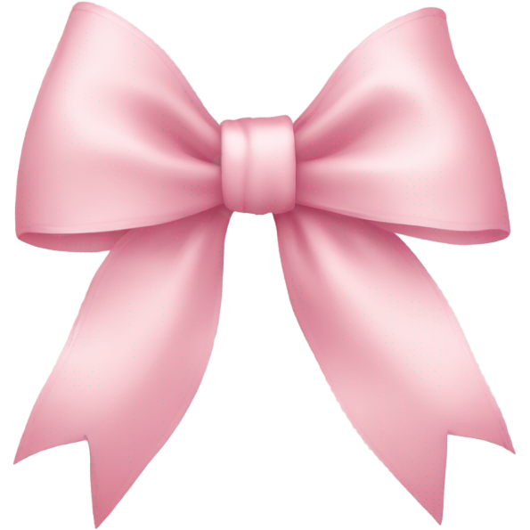Light pink bow with thin ribbon