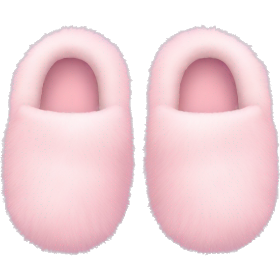 Light pink fluffy slippers
