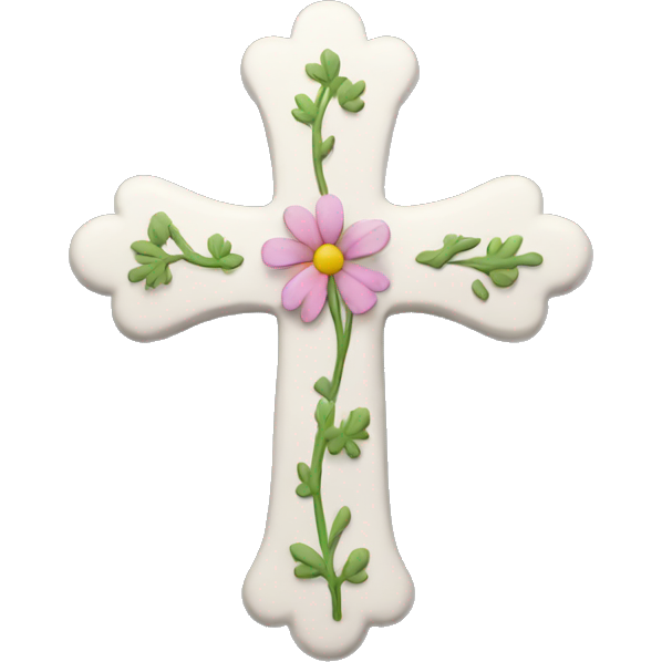 Simple cross with flora