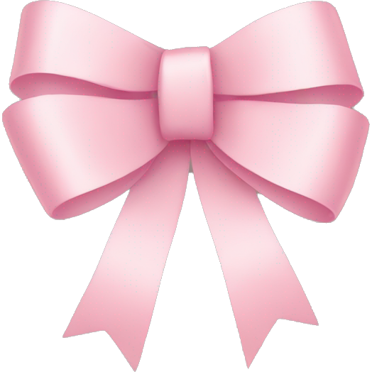 Light pink ribbon bow
