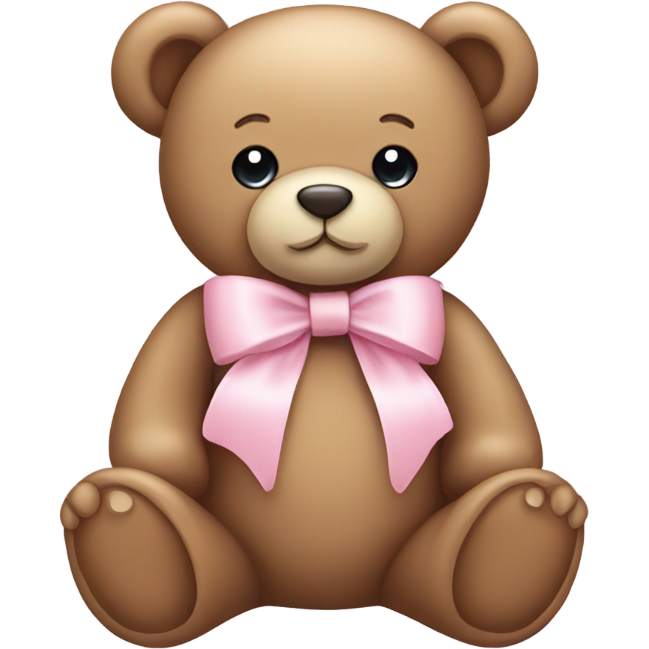 Teddy bear with pastel pink bow